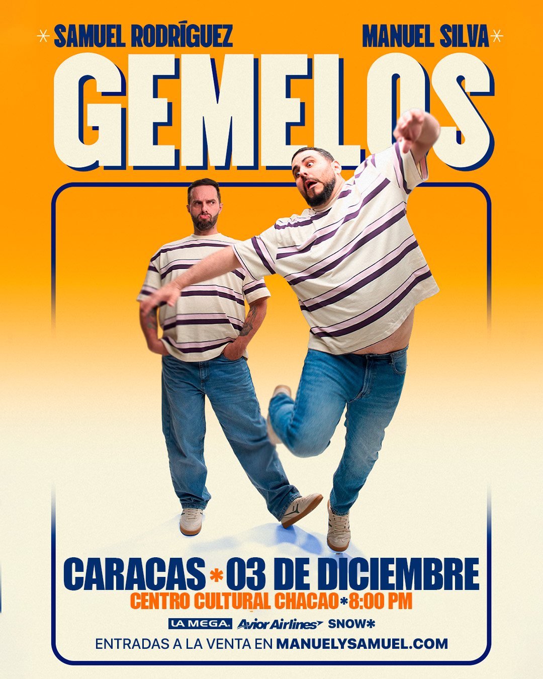 Manuel y Samuel presentan: Gemelos – Caracas🇻🇪